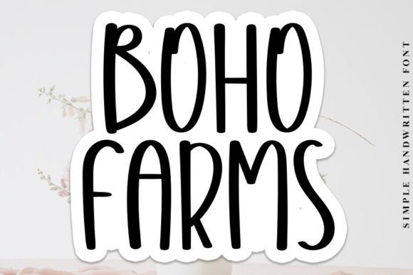 Boho Farms: A Stylish Handwritten Font for Modern Branding Projects