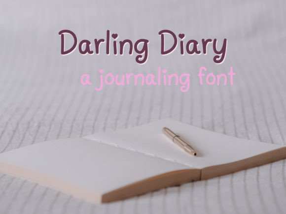 Discover Darling Diary: A Girly Font with Heartfelt Charm for Crafters