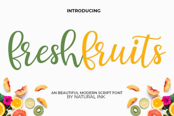 Fresh Fruits: A Stylish Script Font for Elegant Editorial Design