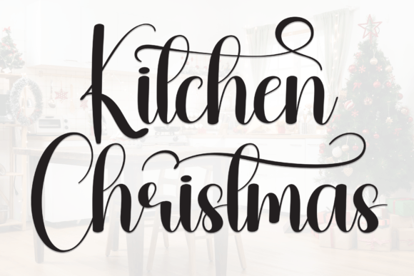 Kitchen Christmas: A Festive Script Font for Warm Editorial Design