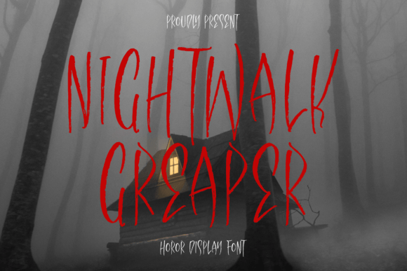 Nightwalk Greaper: A Spooky Script Font for Halloween-Themed Editorial Design