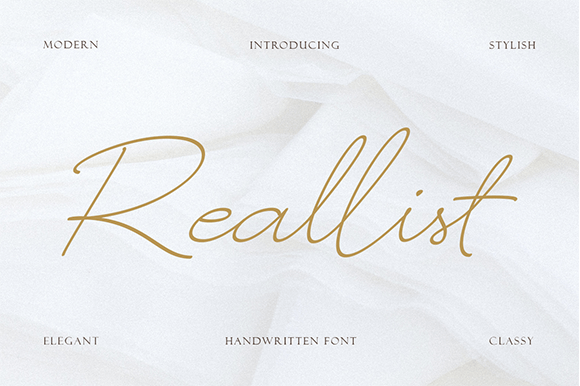 Reallist: A Warm, Elegant Script Font for Real Branding Projects