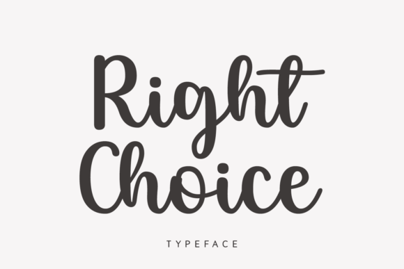 Right Choice: A Script Font for Elegant Web Typography